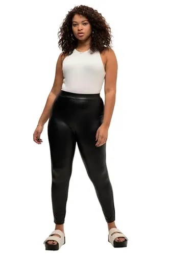 Produktbild Studio Untold Damen Plus Size Leggings, beschichtet und elastisch, Schwarz 54+