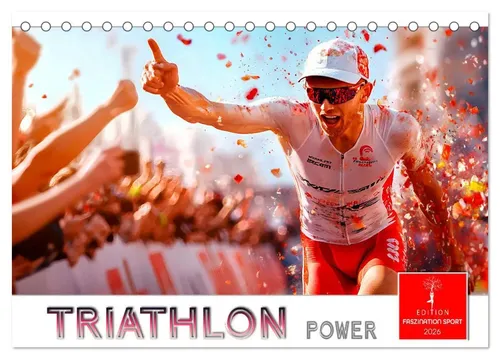 Peter Roder | Triathlon Power Tischkalender 2026 - Inspirierender Tischkalender im DIN A5 Format, der die Leidenschaft und Kraft des Triathlons feiert. Ideal für Sportbegeisterte und als Geschenk.