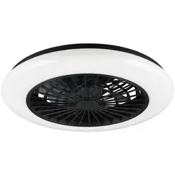 Trio R62522132 LED-Deckenleuchte mit Ventilator in schwarz von TRIO Leuchten