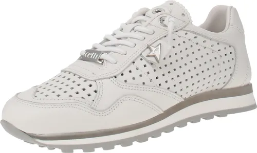 Cetti Damenschuhe Schnürschuhe Weiß Freizeit, Schuhgröße:40 EU - Stylische Sneaker für Damen, aus hochwertigem Leder mit herausnehmbarer Innensohle. Ideal für den Alltag, sorgen die quadratischen Perforationen für Luftzirkulation und Tragekomfort.
