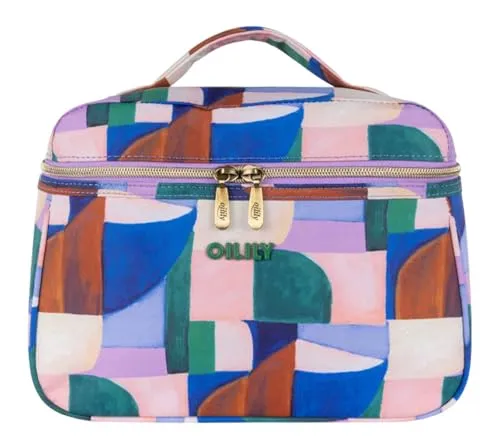 Oilily Kosmetiktasche Cocos Beauty Case Mazarine Blue - Praktische Kosmetiktasche mit mehreren Fächern für optimale Organisation. Das moderne Design und der stabile Reißverschluss machen sie zum idealen Begleiter für unterwegs oder zu Hause.