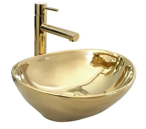 GTM Design Aufsatzwaschbecken Glanz Modern in gold von GTM Design