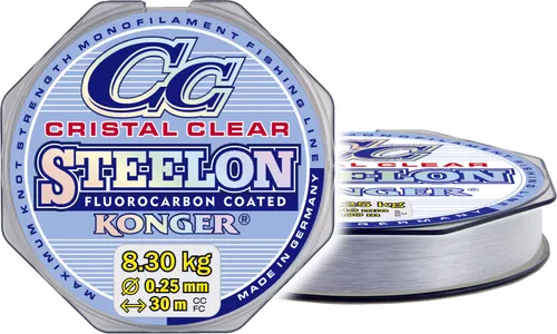 Monofilament Steelon Cristal Klar Fluorocarbon Beschichtet 0.18/150