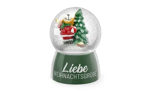 Schneekugel Glitzerkugel Ø6,5xH9 Geschenk Weihnachten la vida Elch 7011461