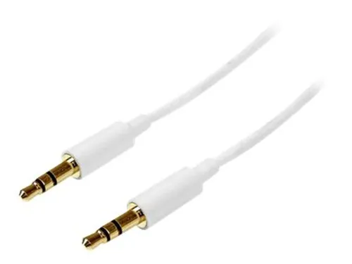 StarTech Slim 3.5mm Stereo Audio Cable (1 m) - HiFi-Kabel, ultra-schlankes Design für optimale Flexibilität und einfache Handhabung, ideal für den Anschluss von Smartphones oder Laptops an Lautsprecher.