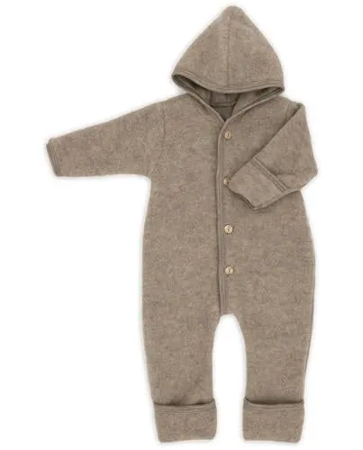 Engel Overall mit Kapuze aus 100% Schurwolle Fleece von Engel