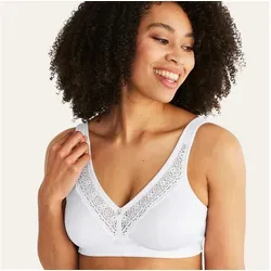 Bügelloser BH für Damen, Größe 90, Cup C - Weiß - Funktionsunterwäsche mit super bequemem Komfort, gemoldeten Cups und verstellbaren wattierten Trägern für optimalen Halt.