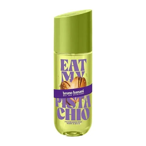 Produktbild bruno banani Eat My Pistachio Body & Hair Mist für Sie, ambrierter Gourmand-Duft für Körper & Haare, 236ml