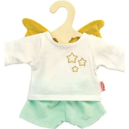 Heless 2175 - Puppenkleidung im Design Schutzengel Hope, 2 teilig mit T-Shirt und Shorts für Puppen und Kuscheltiere der Größe 35 - 45 cm