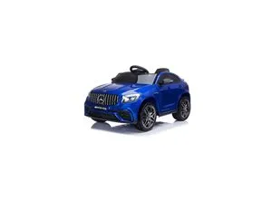 Moni Kinder Elektroauto Mercedes AMG GLC 63S - Blau mit EVA-Reifen und Fernbedienung - Kinder-Elektrofahrzeuge, lizenziertes Mercedes AMG Modell mit Musik und Fernbedienung, ideal für kleine Autofans bis 25 kg.