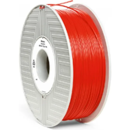 Verbatim Filament VER55030, 1,75mm, 1kg, rot - ABS Filament mit glänzender Oberfläche, ideal für hitzebeständige Anwendungen. Empfohlene Drucktemperatur von 240°-260°C, perfekt für präzise Druckergebnisse.