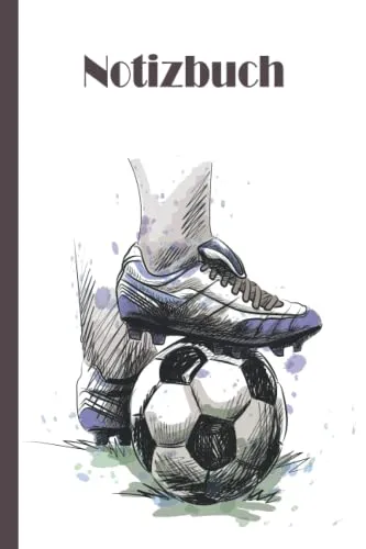 Fußball Notizbuch: Fußball Notizbuch breit liniert, liniertes Papier-Notizbuch für Schule, Studenten, Geschenk für Kinder, Jungen, Mädchen, Fußball-Notizbuch, Fußballliebhaber