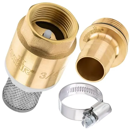 Poppstar Saugfilter Set, Fußventil mit Rückschlagventil 3/4
