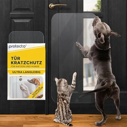 Produktbild PROTECTO Kratzschutz für Türen 90 x 40 cm – Optimaler Schutz für Haustiere