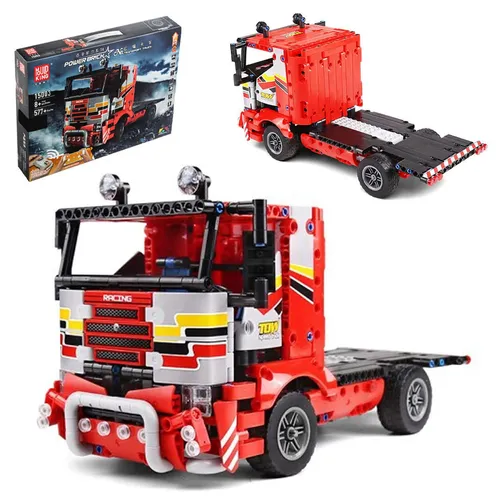 Mould King Ferngesteuerter LKW – 577-teiliger Baukasten mit App- & Controller-Steuerung, Kippbare Kabine & Bewegliche Türen