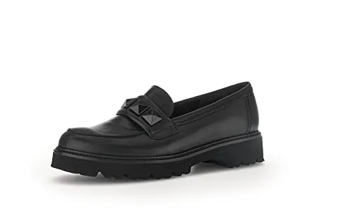 Gabor Damen Slipper, Frauen Slip On,Best Fitting,Loafer,College Schuhe,Businessschuhe,Slip-ons,Mokassins,Halbschuhe,schwarz (Uni),38.5 EU / 5.5 UK