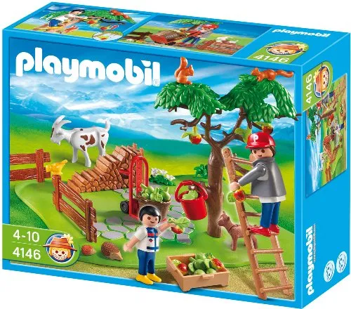PLAYMOBIL 4146 Kompakt-Set Apfelernte - Spielfigur Spielsets - Erlebe die Apfelernte mit robusten Figuren, ideal für Kinderhände und unendlichen Spielspaß. Perfekt für das Kinderzimmer oder als Geschenk!