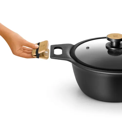 BRA Market Hoher Kochtopf 28 cm - Koch- & Suppentöpfe, Aluminiumguss mit Antihaftbeschichtung für müheloses Kochen und einfache Reinigung, geeignet für alle Herdarten.