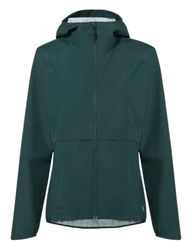 VAUDE Women's Loamer Rain Jacket – Leichte Regenjacke für Outdoor-Aktivitäten - Vielseitige und kompakte Regenjacke aus 100% recyceltem Polyester. Ideal für sportliche Aktivitäten bei jedem Wetter. Größe M (40), wasserfest und stylisch in der Farbe deep pond.