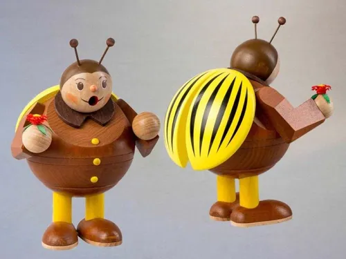 GLÄSSER SEIFFEN Mini-Räuchermännchen Kugelform 9cm - Nussknacker - Charmantes Mini-Räuchermännchen aus Holz, inklusive Räucherkerzen, ideal für festliche Weihnachtsdekoration und stimmungsvolle Düfte.