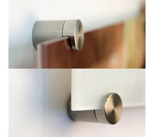 K&L Wall Art Abstandshalter Edelstahl - Komplett-Set für Wandbilder und Glasklemmen - Elegante Edelstahl Halterungen im 4er-Set für vielseitige Anwendungen. Ideal zur Befestigung von Spiegeln, Bildern und Werbeschildern, schaffen sie einen schwebenden Effekt und sind einfach zu montieren.