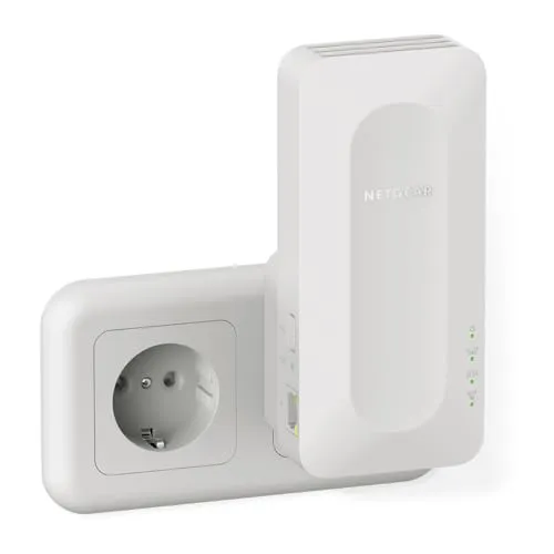 Netgear 1PT AX3000 WIFI 6 MESH EXTENDER EAX17 - WLAN-Repeater mit Wi-Fi 6 Technologie, sorgt für eine schnelle und stabile Verbindung bis 140 m², ideal für Streaming und Gaming.