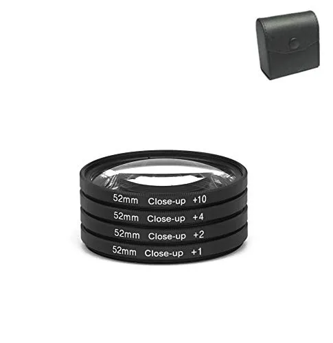 52mm Close-Up Filter Set +1+2 +4 +10 Makrolinse Nahlinse Close Up 52 mm