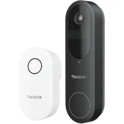 Reolink 2K 4MP Video Doorbell Battery mit Chime, Smart-Erkennung & mehrere Klingeloptionen, 2,4/5GHz WiFi, Nachtsicht, 2-Wege-Gespräch, Schwarz