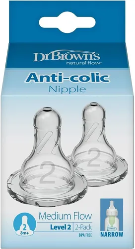 Anti-Kolik-Schnuller LEVEL 2 SCHMAL 3M+ 2 STÜCK DR BROWN'S