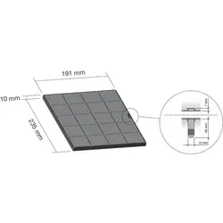 Aktivkohlefilter eckig für Zanussi Dunstabzugshaube 33005521 - Dunstabzugshaubenfilter für frische Luft in der Küche, sorgt für effektive Geruchsneutralisierung und ist einfach auszutauschen.