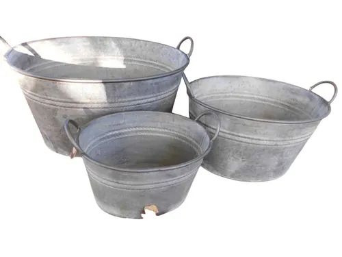 Zinkwannen-Set Oval 3 Stück von Deko-Impression