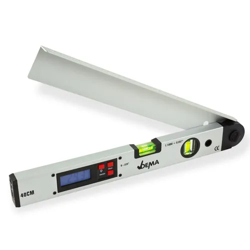 Digitaler Winkelmesser mit Wasserwaage 40 cm - Winkelmesser mit LCD Display, ideal für präzise Messungen und einfaches Ablesen der Winkel in jedem Projekt.