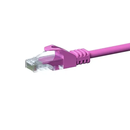 Danicom CAT 5e Netzwerkkabel U/UTP - 20 Meter - Rosa - CCA, POE, Ethernet, LAN, Patchkabel, Datenkabel, RJ45 - für Serverschränke, Switches, Router, Modems!