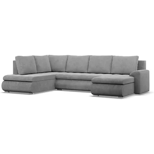 U-Sofa mit Schlaffunktion und Ottomane von Mebligo