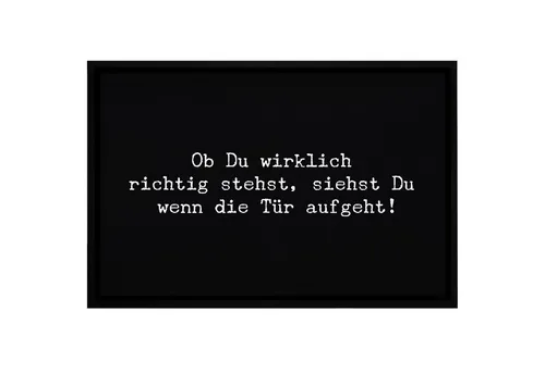 MoonWorks Fußmatte Fußmatte Ob du wirklich richtig stehst... Spruch-Matte Retro 80er 90er rutschfest & waschbar Moonworks®, rechteckig