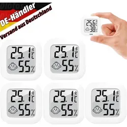 Stück Thermo- Hygrometer Digitales Feuchtigkeit Mini LCD Digital Thermometer Raumthermometer Luftfeuchtigkeitsmessgerät Temperatur mit Hohen Ge... - Weiß 5