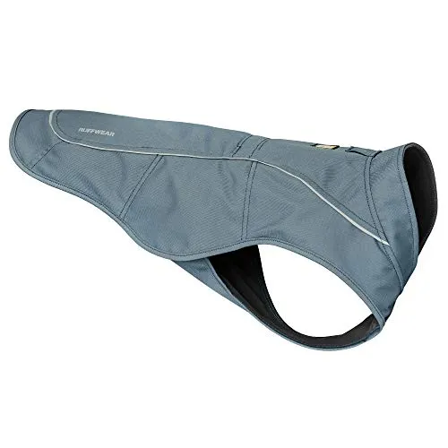 RUFFWEAR Overcoat Jacket – Abriebfester Hundemantel für kaltes Wetter, Slate Blue, XX-Small