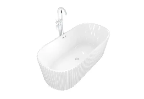 AcquaVapore F08 Freistehende Badewanne 170x80cm mit Armatur AF04 - Sanitäranlagen & Zubehör – Ergonomische Badewanne mit höhenverstellbaren Füßen für flexible Aufstellung, inklusive hochwertiger Armatur und Überlaufschutz für entspanntes Baden.