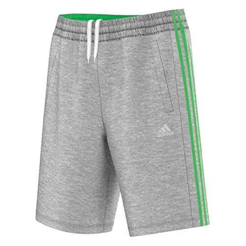 adidas Herren Shorts Sport Essentials, Medium Grey Heather/Flash Green S15, M