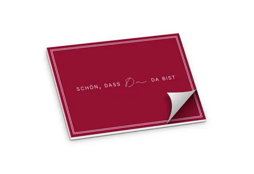 itenga Platzset ITENGA Tischset A3 Schön dass du da bist V3 bordeaux rot