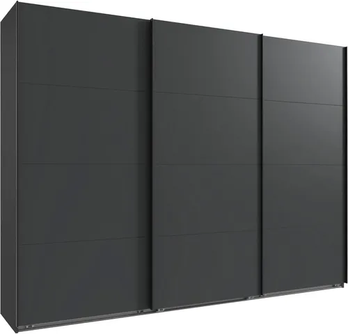 WIMEX Kleiderschrank Mugano Schwarz, Made in Germany – 270 cm mit 3 Schwebetüren