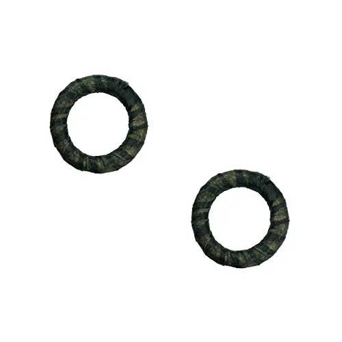 DekoPrinz Strohkränze mit Vlies, 2 Stück | ø 55 cm Durchmesser | 8 cm Stärke | Strohrömer, Türkranz, Deko-Kranz, Kranz-Rohling, Strohring