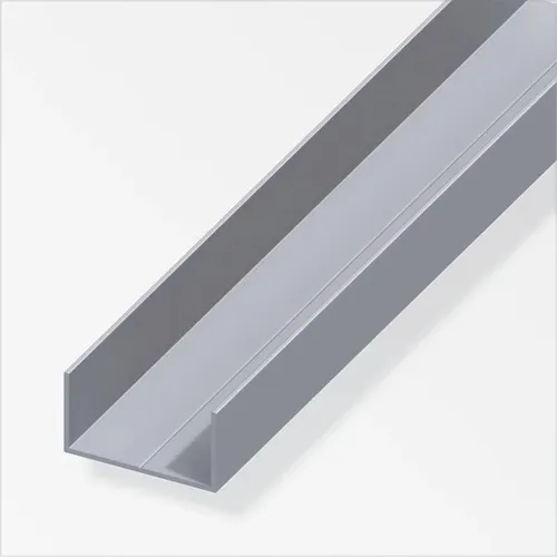alfer Rechteck-U-Profil 23,5 x 43,5 x 1000 mm Aluminium Profile U Schiene