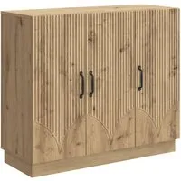 vidaXL Sideboard Artisan-Eiche 89 x 34,5 x 77 cm - Praktisches Buffets & Sideboard in modernem Design, ideal für Esszimmer oder Wohnzimmer. Mit viel Stauraum und klaren Linien fügt es sich harmonisch in jeden Raum ein und sorgt für Ordnung und Stil.