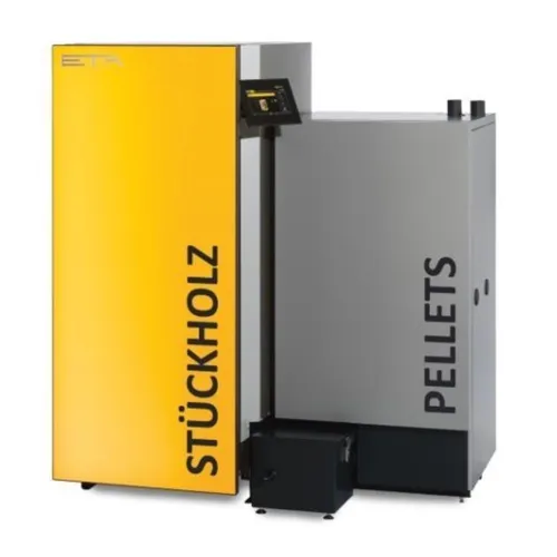 ETA Holzvergaser SH 50P + Pelletbrenner TWIN 50 kW