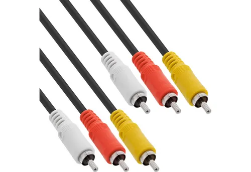 Inline InLine® Cinch Kabel, Audio/Video 3x Cinch, Stecker / Stecker, 5m Audio- & Video-Kabel
