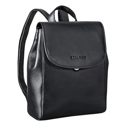 STILORD 'Hazel' Frauen Rucksack - Eleganter Leder Daypack für MacBook - Tagesrucksäcke mit echtem Leder und Anti-Diebstahlfach, ideal für Büro und Freizeit. Zeitloses Vintage-Design für stilsichere Frauen.