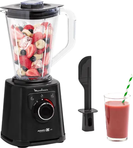 Moulinex LM88A810 Standmixer - Kraftvoller 1.200 Watt Standmixer mit Powelix-Technologie und sechs scharfen Klingen für perfekte Mixergebnisse. Ideal für Smoothies und Eiswürfel – einfach zu bedienen und leicht zu reinigen!