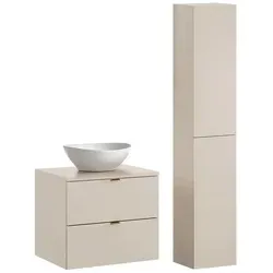 Petits-meubles Badezimmermöbelset, Beige, 60.6x52x46 cm