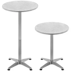 Thanaddo® 2in1 Stehtisch Bistrotisch - Höhenverstellbarer Partytisch für In- & Outdoor - Gartentisch mit stabiler Edelstahlplatte, höhenverstellbar für flexiblen Einsatz bei Hochzeiten und Partys. Ideal für Garten, Terrasse oder Innenräume.